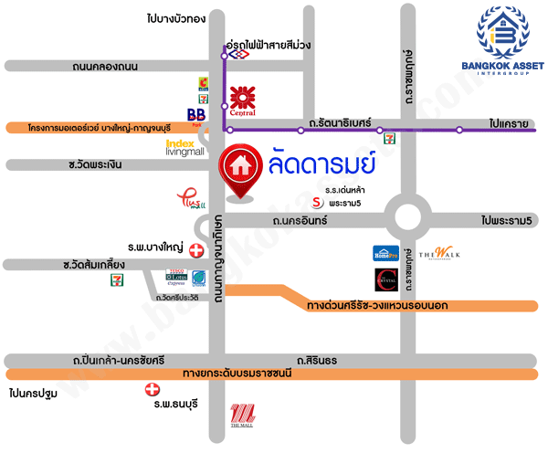 บ้านมือสองตกแต่งใหม่ โครงการ ลัดดารมย์ ปิ่นเกล้า บ้านเดี่ยวหลังมุม จากแบรนด์ Q.House บนเนื้อที่กว้างขวางถึง 84.3 ตร.ว. พื้นที่ใช้สอย 270.78 ตร.ม. ฟังก์ชัน 3 ห้องนอน 3 ห้องน้ำ จอดรถได้ 2 คัน พร้อม Living ชั้น 2 ขนาดใหญ่ บนทำเลศักยภาพ ติดถนนกาญจนาภิเษก ใกล้ห้างเซ็นทรัล เวสต์เกต, ทางด่วน "กาญจนาภิเษก" และรถไฟฟ้าสายสีม่วง "สถานีตลาดบางใหญ่"